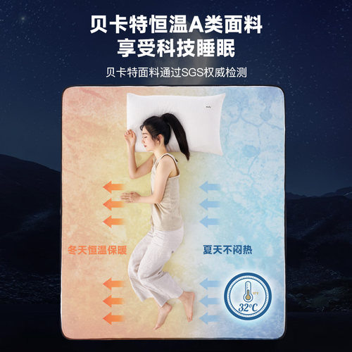 【政府补贴】爱舒上海之恋席梦思护脊腰椰棕独立弹簧偏硬卧室床垫 - 图1