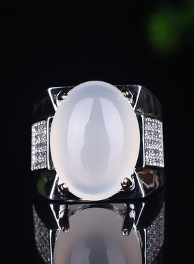 绿玉髓宝石男女款玛瑙活扣戒指