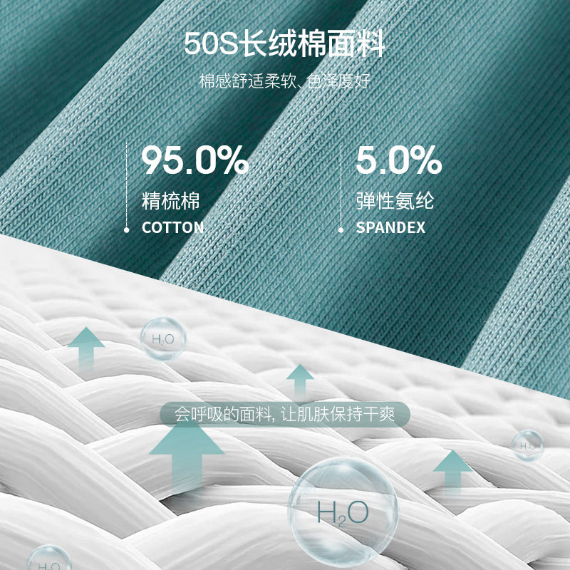 恒源祥纯棉男士平角抗菌短裤头内裤 恒源祥浪色内裤