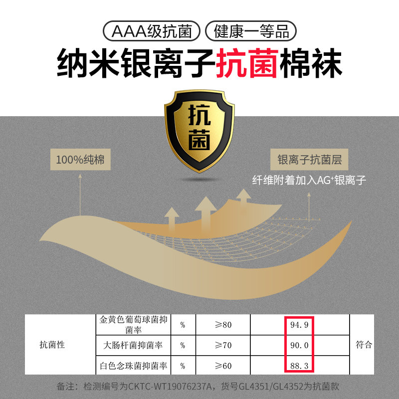 恒源祥女士纯棉抗菌中筒运动潮长袜 恒源祥浪色短袜/打底袜/丝袜/美腿袜