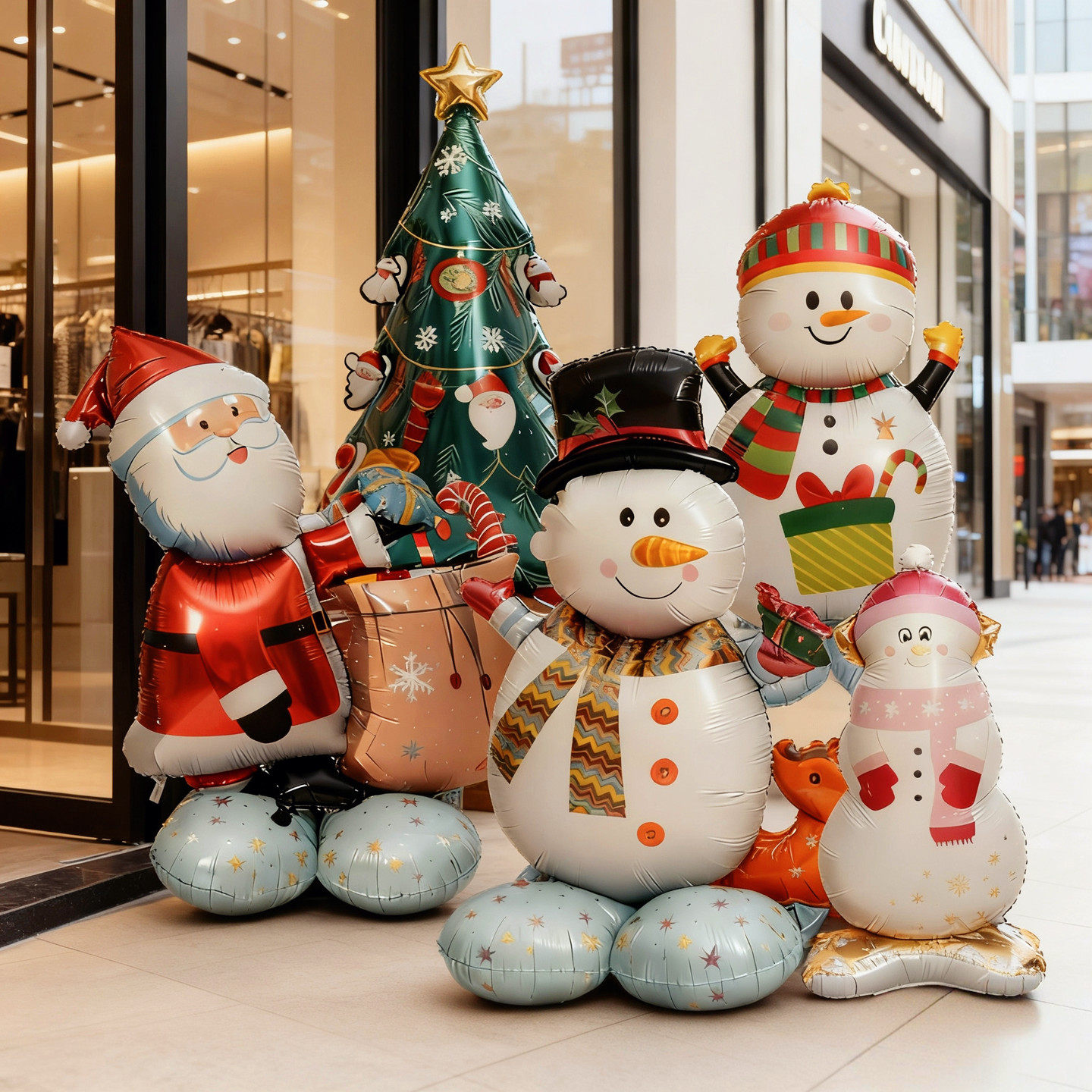 圣诞节主题铝膜站立气球树圣诞老人雪人室内商场装饰用品派对布置,淘宝优惠券,粉丝福利购,淘宝优惠卷