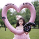 Children's birthday decoration scene big heart hollow balloon