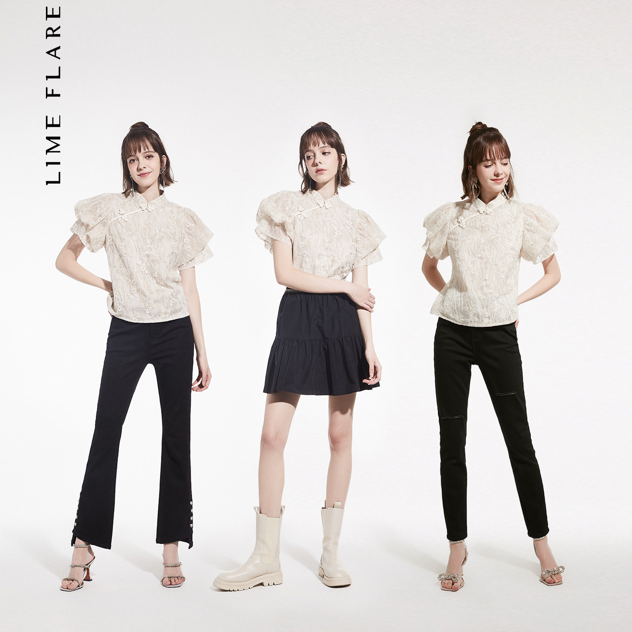 朗姿莱茵2022新款新中式夏季衬衫 LIMEFLARE衬衫