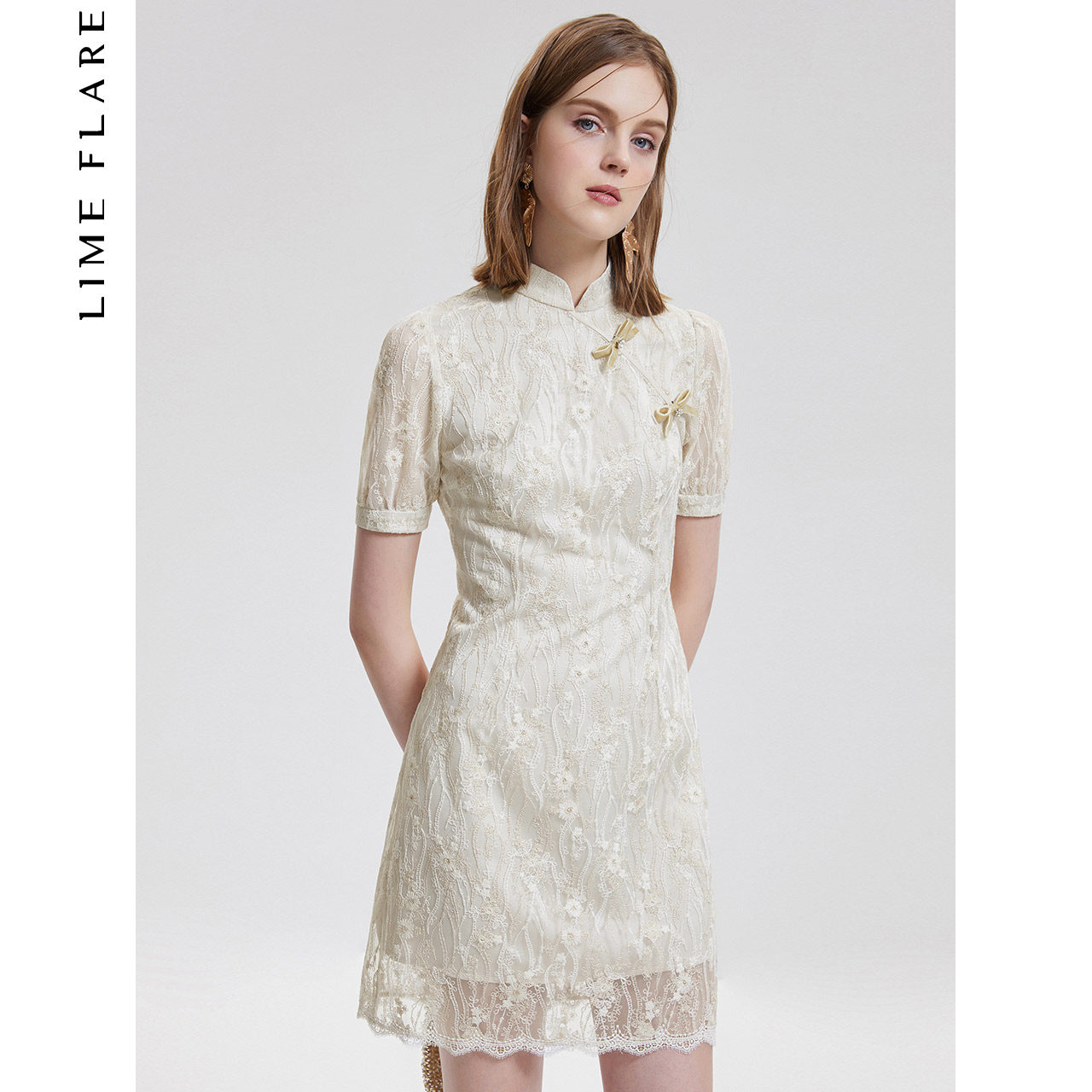 朗姿莱茵改良旗袍女2021新款连衣裙 LIMEFLARE连衣裙