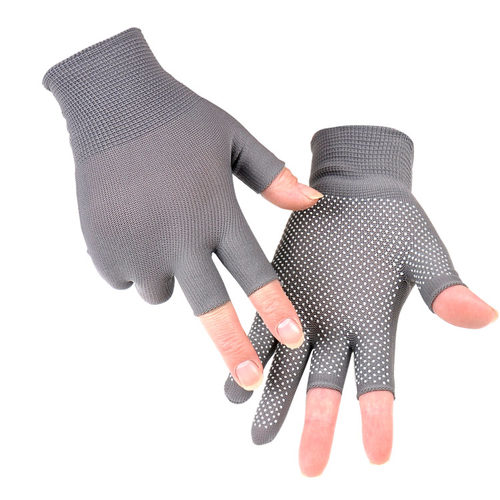 防晒男女薄款春秋夏季开车可触屏骑自行车防滑漏三指钓鱼运动手套 - 图0