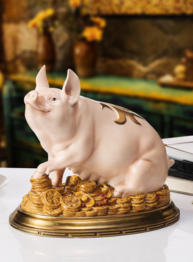 新年礼品桌面生肖猪送福