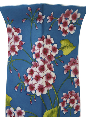 蒂高美居欧式风六瓣手工彩绘花瓶