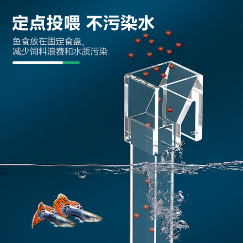 鱼缸喂食器喂鱼神器非自动孔雀鱼饲料投喂管小型鱼食乌龟粮喂食圈 - 图1