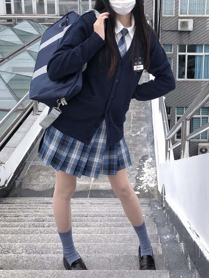 Japanese original jk college style cardigan v-neck sweater