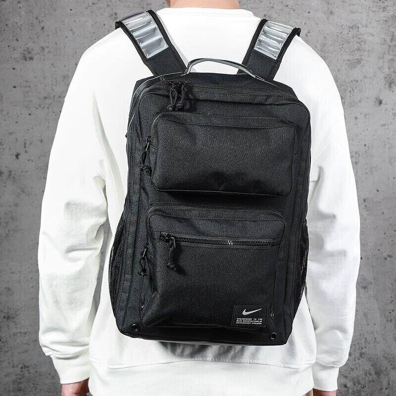 NIKE Nike schoolbag men's and women's large capacity sports basketball elite air cushion backpack travel backpack CK2668-010
