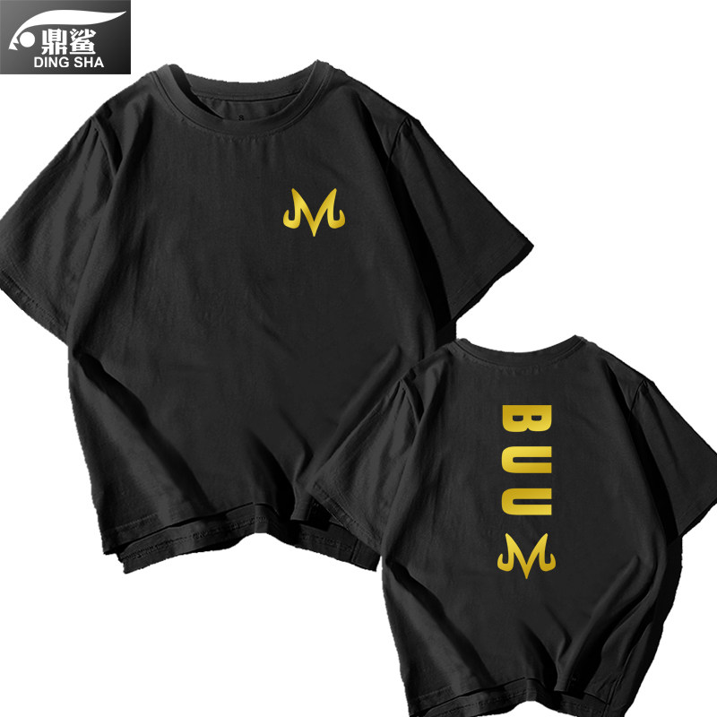 魔人龙珠布欧M字母标志短袖t恤衫男女动漫周边上衣服半袖创意衣服