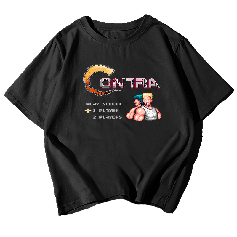 魂斗罗经典怀旧童年纪念纯棉t恤衫 鼎鲨T恤