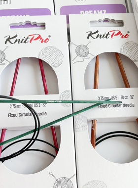 KnitPro梦幻毛衣针环形针桦木