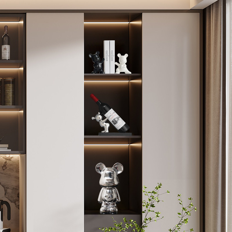 轻奢陶瓷电镀暴力熊摆件客厅酒柜组合创意书档红酒架酒托装饰套装,淘宝优惠券,粉丝福利购,淘宝优惠卷