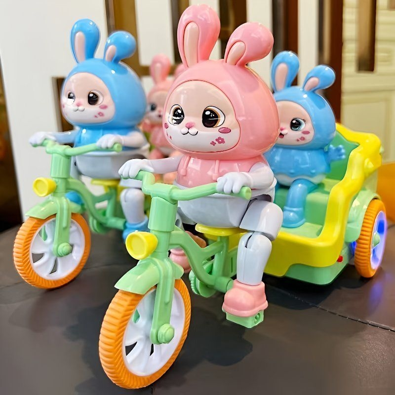 儿童电动萌兔蹬三轮车玩具婴儿男女孩宝宝0-3岁益智早教1-2周岁半,淘宝优惠券,粉丝福利购,淘宝优惠卷