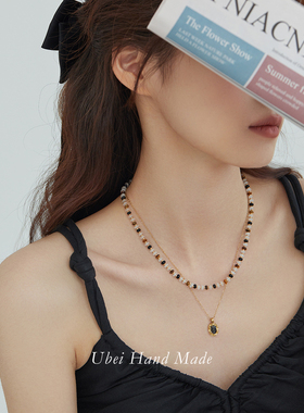 有北手作虎眼石串珠项链