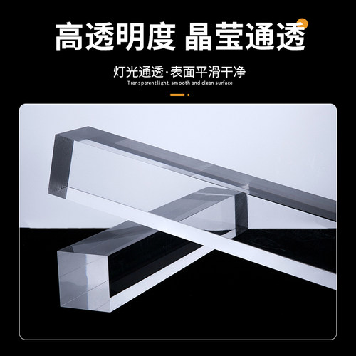 亚克力透明方棒四方棒有机玻璃方条隔断方柱 装饰加固条支柱定制 - 图0
