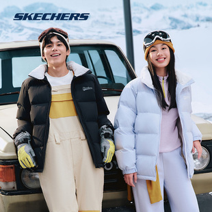 Skechers斯凯奇秋冬季情侣保暖鸭绒短款外套