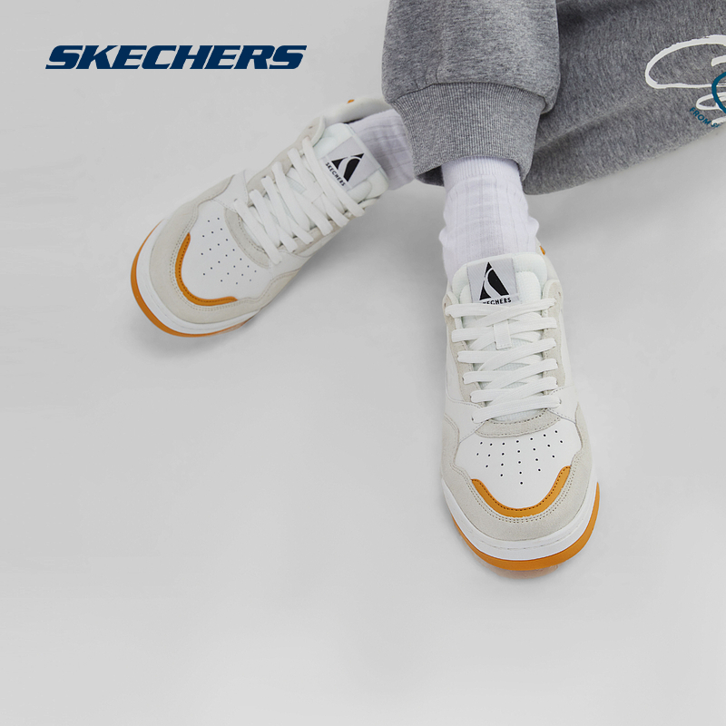 Skechers斯凯奇春夏小白鞋新品复古潮流休闲运动鞋子男款轻质板鞋