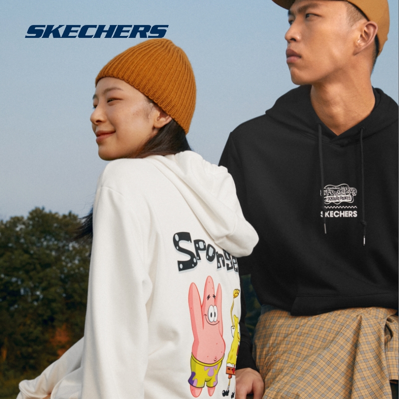 skechers春秋海绵宝宝联名休闲卫衣 skechers运动运动卫衣/套头衫