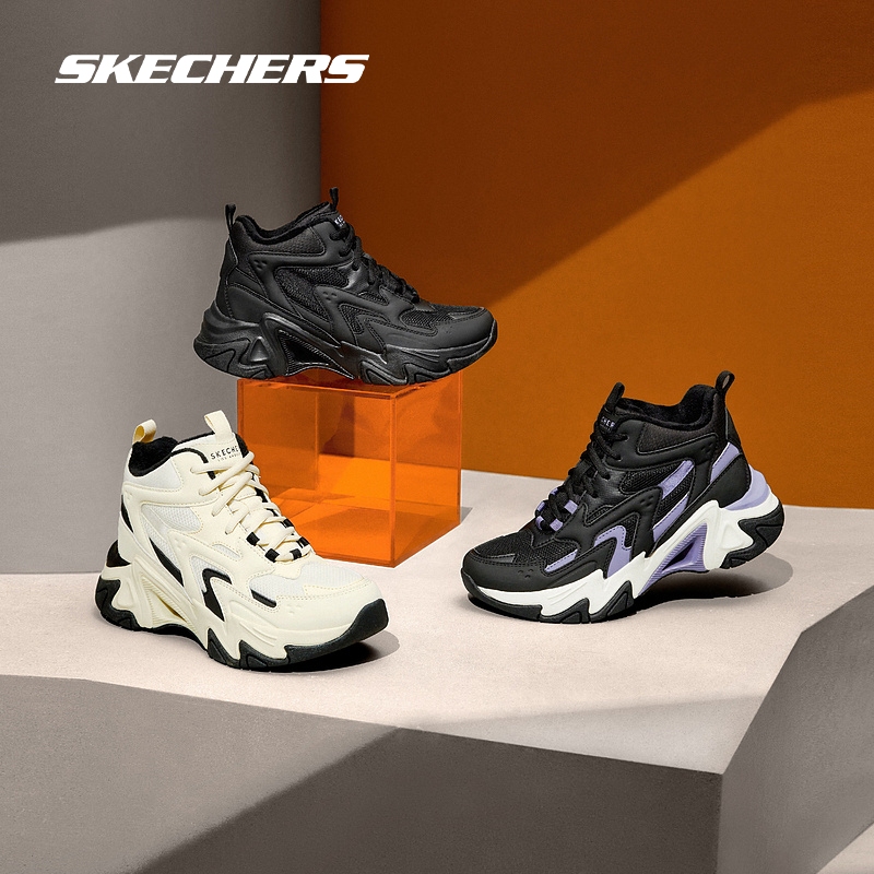 【赵露思同款】Skechers斯凯奇女鞋机甲鞋三代加绒老爹鞋减震男鞋