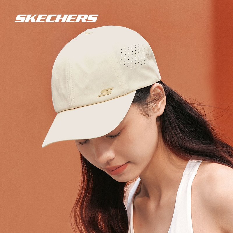 Skechers斯凯奇2024新款防晒小紫盾抗UV凉感软顶棒球帽防晒鸭舌帽