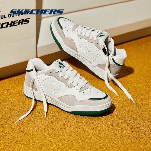 Skechers斯凯奇夏季小白鞋新品复古潮流休闲运动鞋子男款轻质板鞋