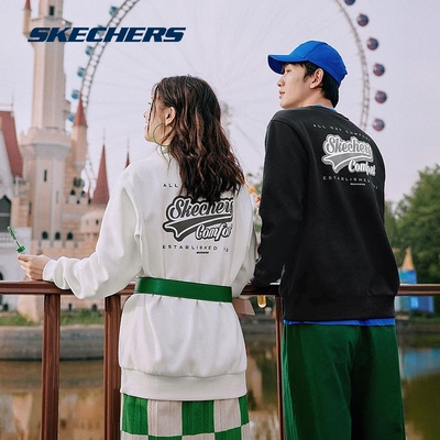 Skechers斯凯奇美式卫衣情侣款2023年冬季男女潮流设计感加绒外套