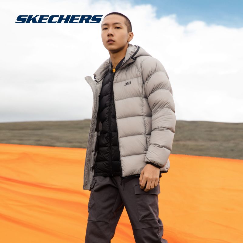 【加购】skechers保暖加绒男羽绒服 skechers运动运动羽绒服