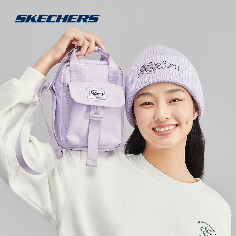 Skechers斯凯奇男女同款迷你斜挎包糖果色多巴胺大容量潮流包包