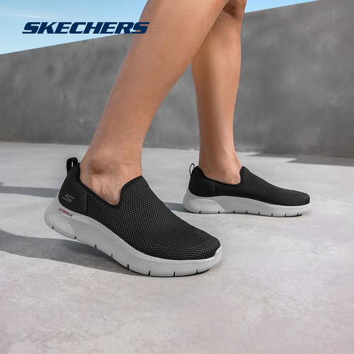 Skechers斯凯奇健步鞋2024男女同款透气一脚蹬轻便休闲运动鞋子-图2