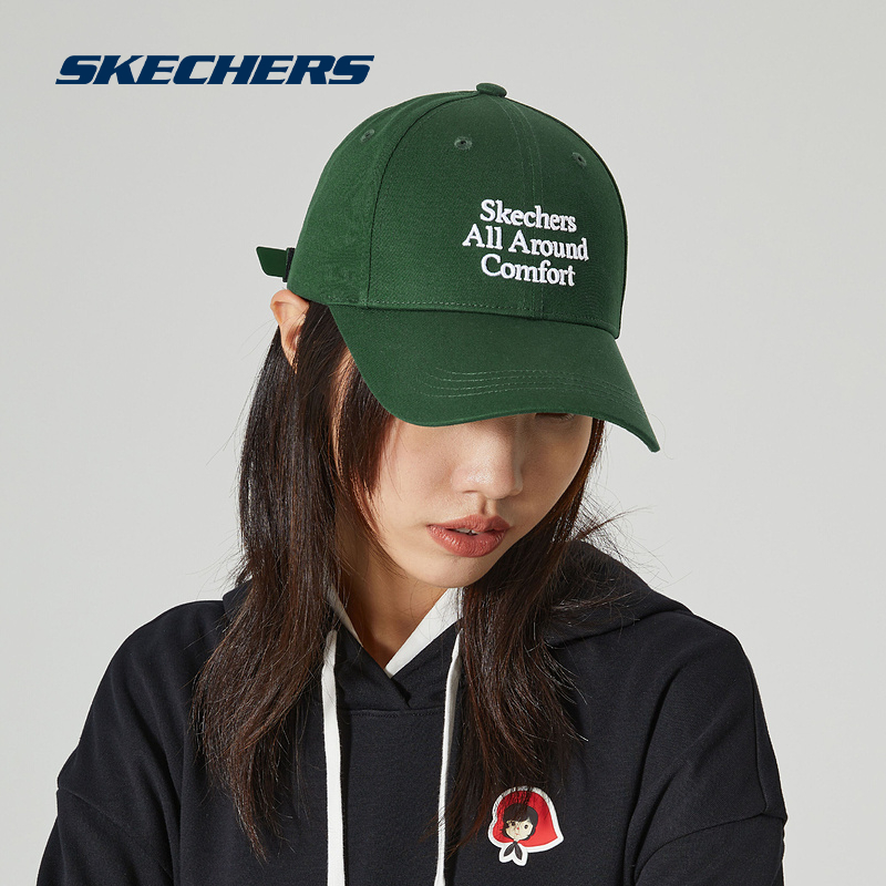 Skechers斯凯奇缤纷休闲系列男女同款棒球帽大LOGO经典纯色百搭 - 图1