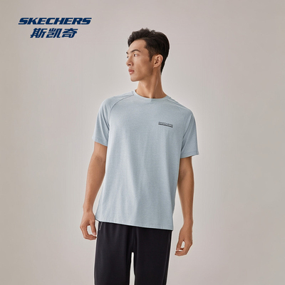 斯凯奇男女吸湿速干跑步训练T恤