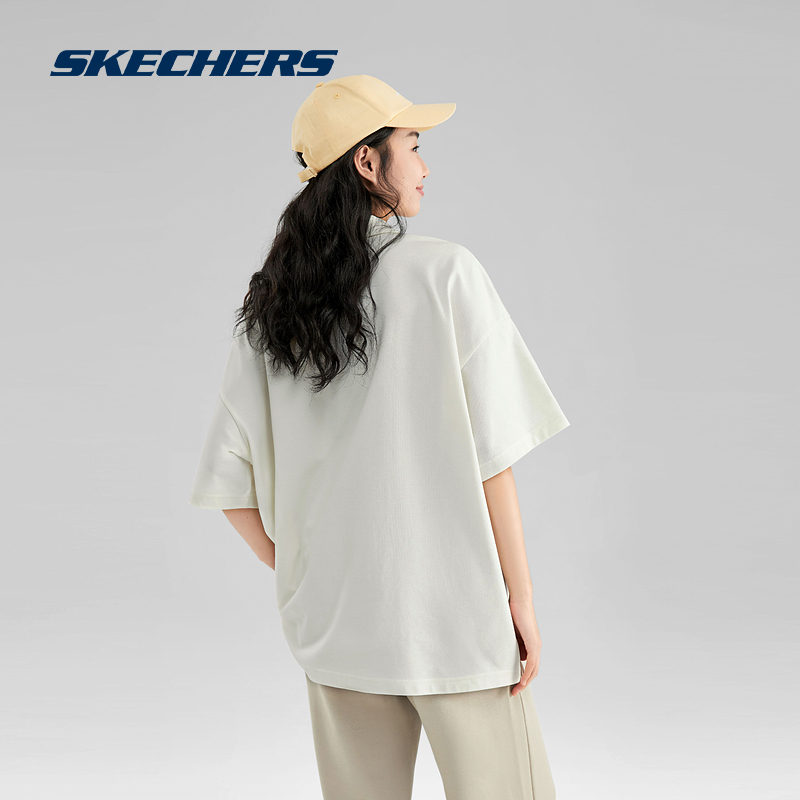 Skechers斯凯奇POLO衫夏季新款男女同款宽松简约短袖休闲通勤上衣 - 图1