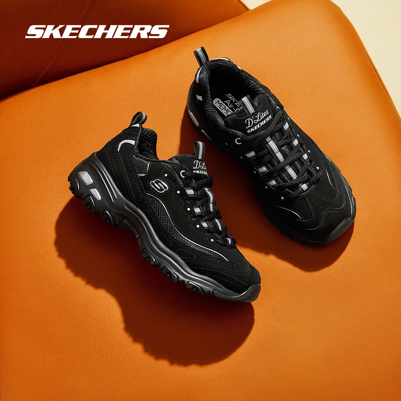 Skechers斯凯奇女鞋黑白熊猫鞋情侣鞋商场同款潮流老爹鞋66666179