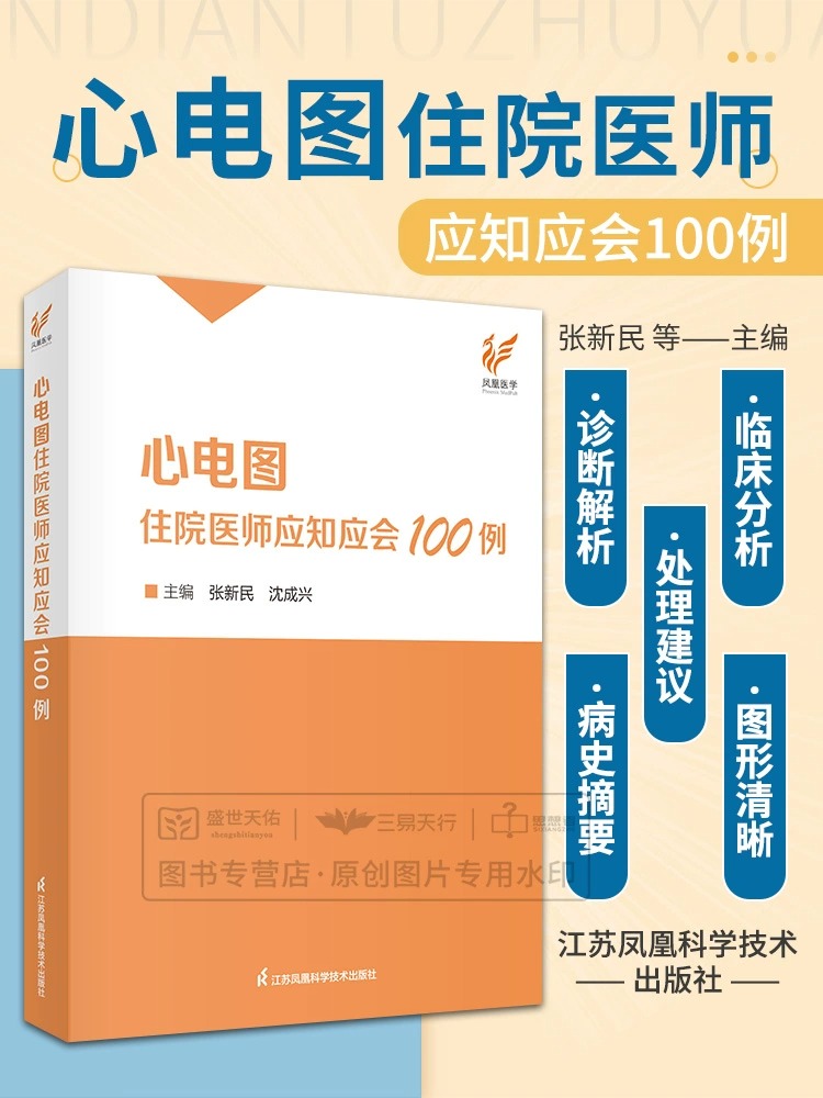 心电图住院医师应知应会100例 张新民 沈成兴 心电图检查临床掌中宝明明白白心电图手册入门便携书临床医学书籍诊断分析与诊断正版 - 图0