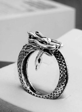 欧美风龙头开口戒指