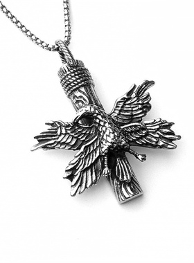 飞鹰吊坠项链挂件男士