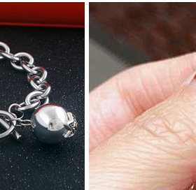 欧美冷淡风金属球叠戴复古毛衣链