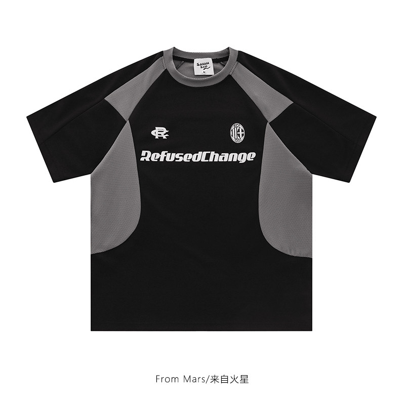 From Mars 相互厮守 潮牌拼色字母印花运动短袖T恤宽松情侣男女潮,淘宝优惠券,粉丝福利购,淘宝优惠卷