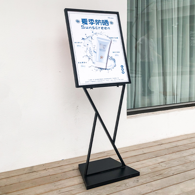 广告牌展示牌双面海报展架立式落地式户外防风招聘展示架苹果立牌 - 图1