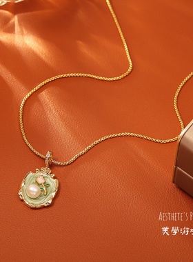 中古风天然淡水珍珠项链