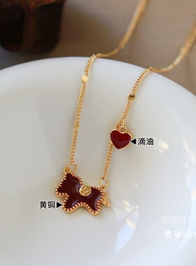 新年红滴油马上有钱花锁骨链