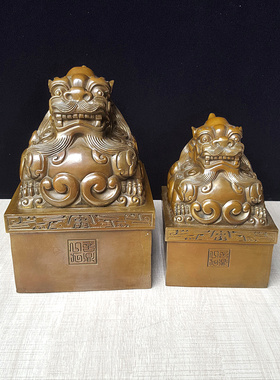 印章全铜空心貔貅大印