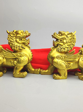 全铜貔貅天禄瑞兽独角兽风水饰品客厅办公乔迁开业礼品