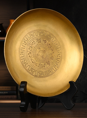 黄铜铜果盘摆件十二生肖水果盘家用供盘瓜子家居装饰品礼品