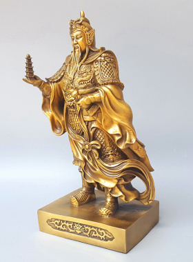 李靖多闻天王哪吒之父中式摆件