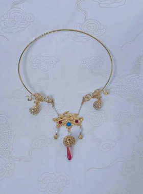 流苏古风璎珞项链汉服项坠颈饰