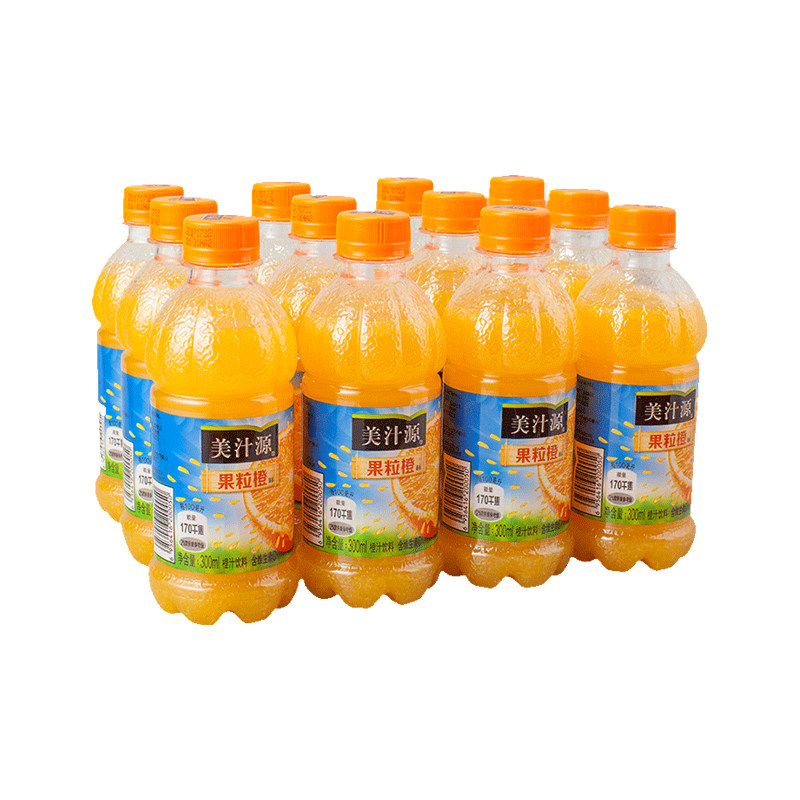 美汁源果粒橙300ml*24瓶装橙汁 千百滋食品果味/风味饮料