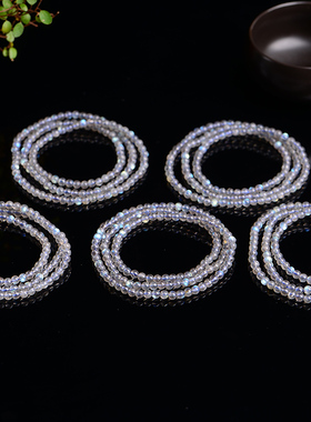 天然拉长石篮彩四圈女款水晶手链